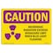 Signmission OSHA RADIATION May Contain Radioactive Material 10in X 7in Rigid Plastic, 7" H, 10" W, Landscape OS-CR-P-710-L-10174 - alternate 1